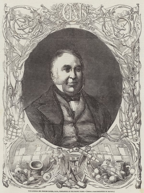 Viceadmirál sir Charles Napier, KCB, velitel Baltské flotily od Percy Macquoid