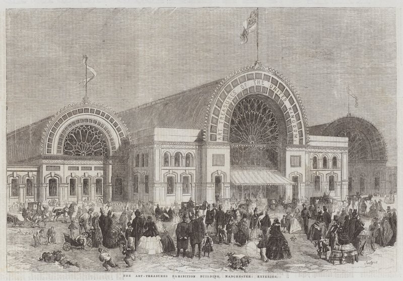 Výstavní budova Art-Treasures, Manchester, Exteriér od Percy William Justyne