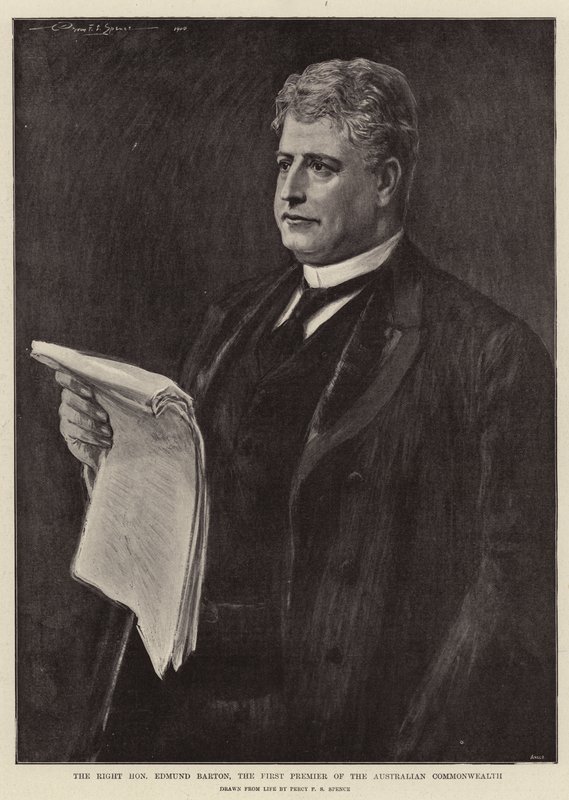 Ctihodný Edmund Barton, první premiér Australského společenství od Percy F.S. Spence