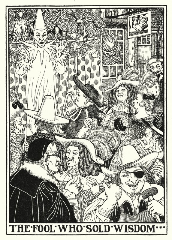 Bajky La Fontaine: Blázen, který prodával moudrost (litho) od Percy James Billinghurst