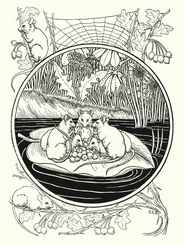 Myši jako navigátoři (litho) od Percy James Billinghurst