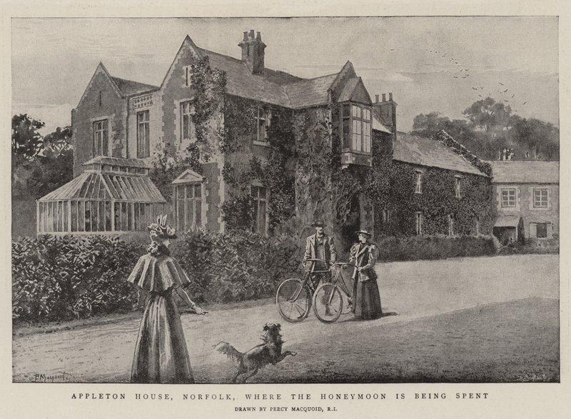 Appleton House, Norfolk, kde se tráví líbánky od Percy Macquoid