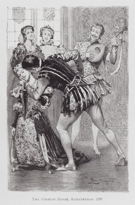 Tanec: The Cushion Dance, alžbětinský od Percy Macquoid