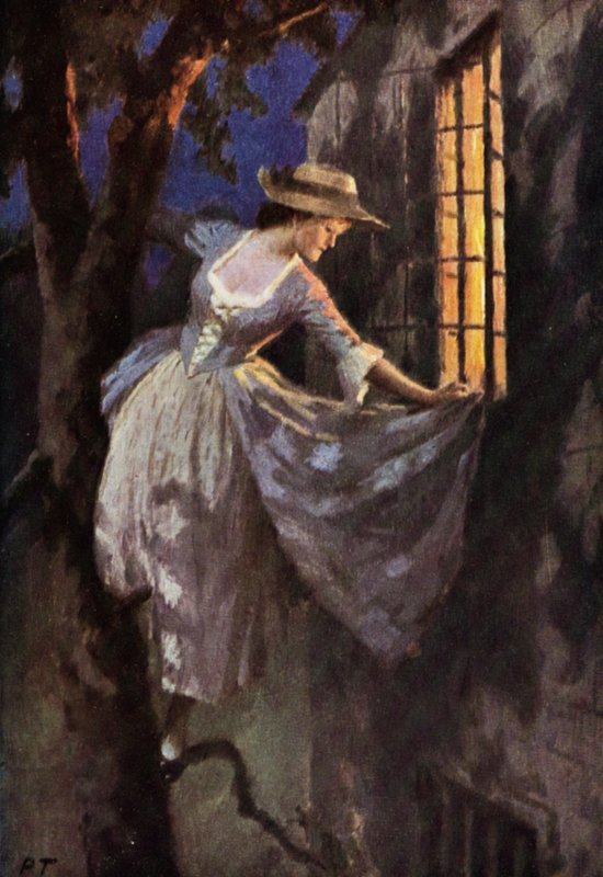 Ilustrace pro Bouřlivé výšiny od Emily Bronteové (barevné lito) od Percy Tarrant