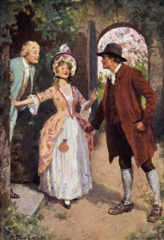 Ilustrace pro Bouřlivé výšiny od Emily Bronteové (barevné lito) od Percy Tarrant