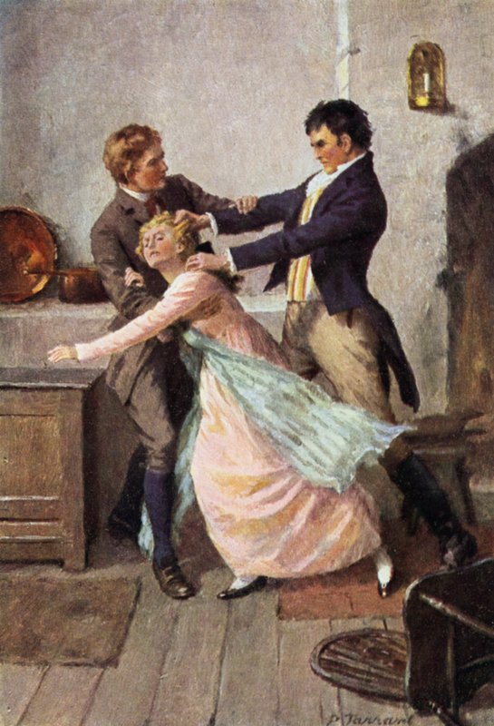 Ilustrace pro Bouřlivé výšiny od Emily Bronteové (barevné lito) od Percy Tarrant