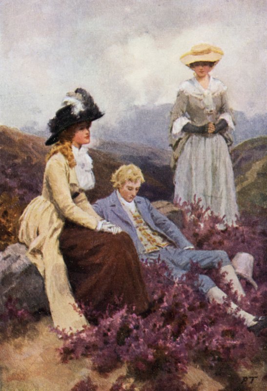 Ilustrace pro Bouřlivé výšiny od Emily Bronteové (barevné lito) od Percy Tarrant