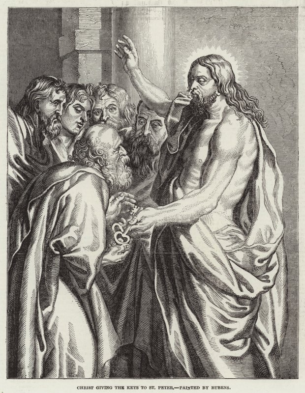 Kristus dává klíče svatému Petrovi od Peter Paul Rubens