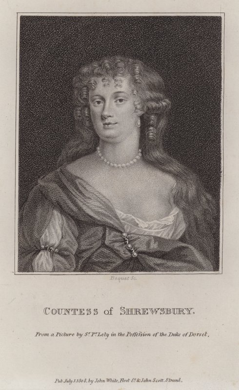 Anna Maria Talbot, hraběnka ze Shrewsbury (rytina) od Peter (after) Lely