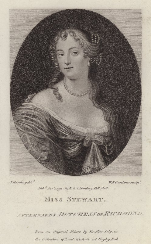 Frances Stewart, vévodkyně z Richmondu (rytina) od Peter (after) Lely