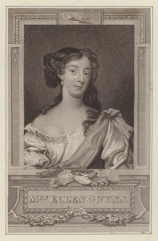 Nell Gwyn, milenka krále Karla II (rytina) od Peter (after) Lely
