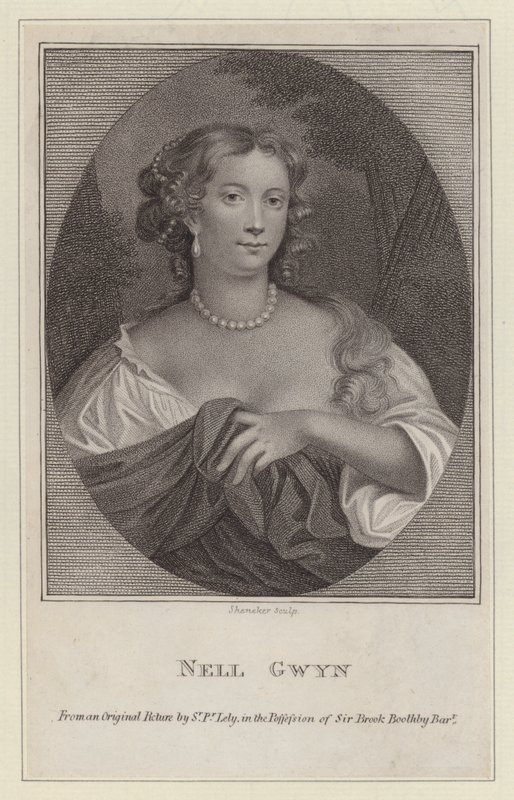 Nell Gwyn, milenka krále Karla II (rytina) od Peter (after) Lely