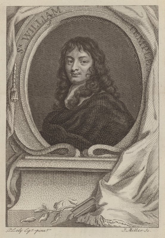 Sir William Temple , anglický diplomat a spisovatel (rytina) od Peter (after) Lely