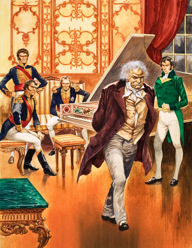 Beethoven vyrazí z hudební místnosti. od Peter Jackson
