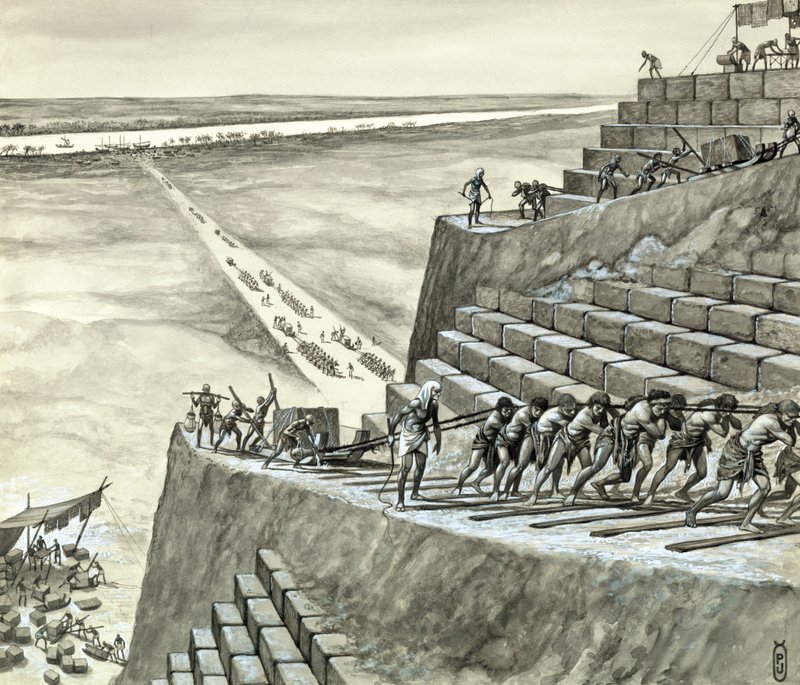 Stavba velké pyramidy v Gíze od Peter Jackson