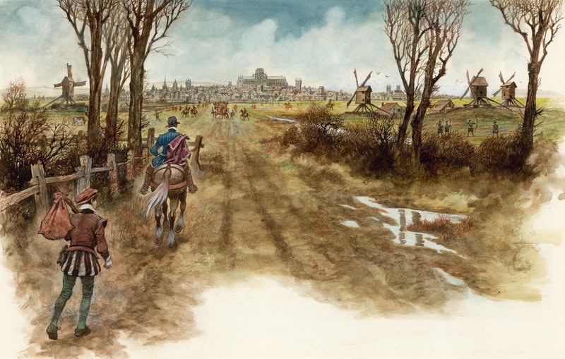 Dick Whittington přijíždí do Londýna od Peter Jackson