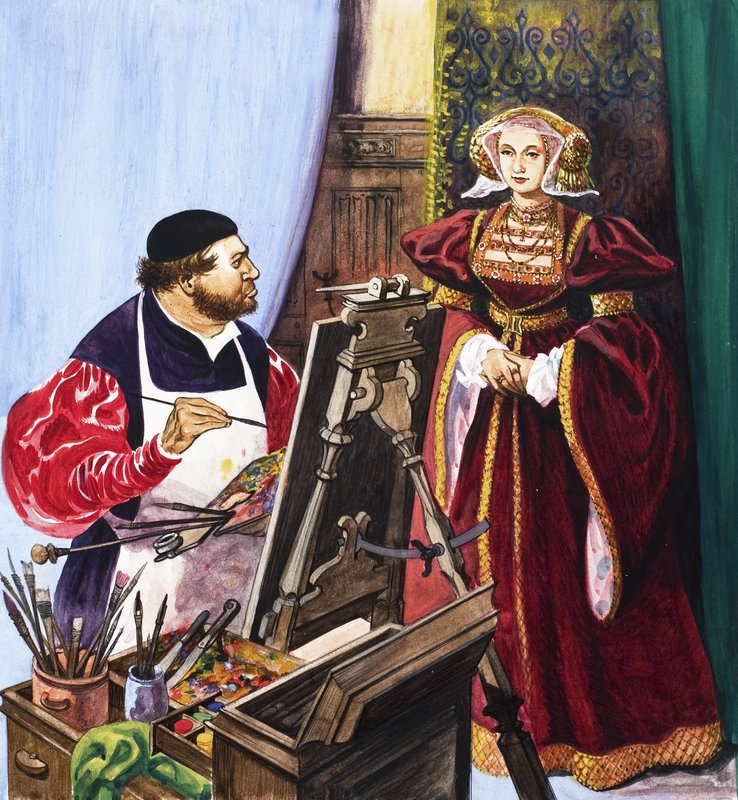 Holbein maluje portrét Anny z Cleves od Peter Jackson