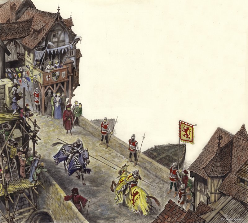 Soutěž na Old London Bridge dne 23. dubna 1390 od Peter Jackson
