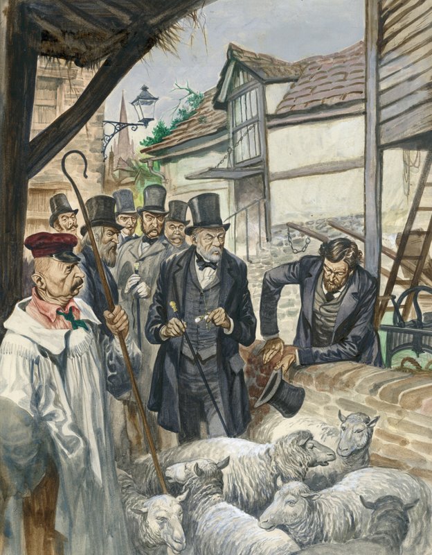 Louis Pasteur vidí výsledky svého experimentu s vakcínou proti antraxu od Peter Jackson