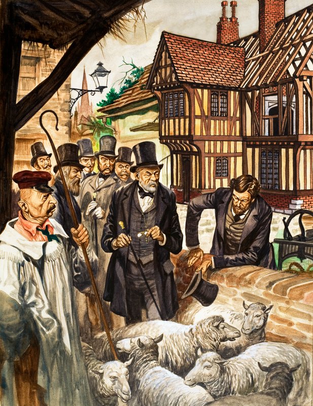 Louis Pasteur vidí výsledky svého experimentu s vakcínou proti antraxu od Peter Jackson