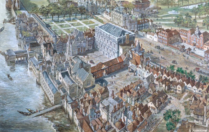 Rekonstruovaný starý Londýn: Palác Whitehall kolem roku 1680 od Peter Jackson
