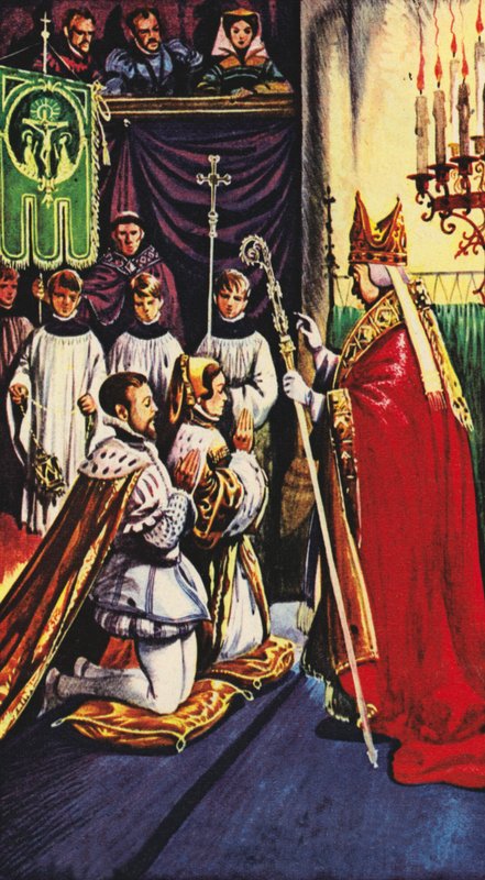 Královna Marie se provdala za prince Filipa Španělského ve Winchesteru od Peter Jackson