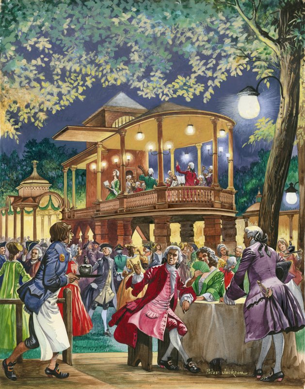 Vauxhall Pleasure Gardens kolem roku 1750 od Peter Jackson