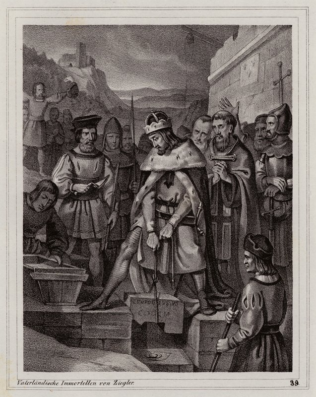 Založení opatství Lilienfeld od Peter Johann Nepomuk Geiger