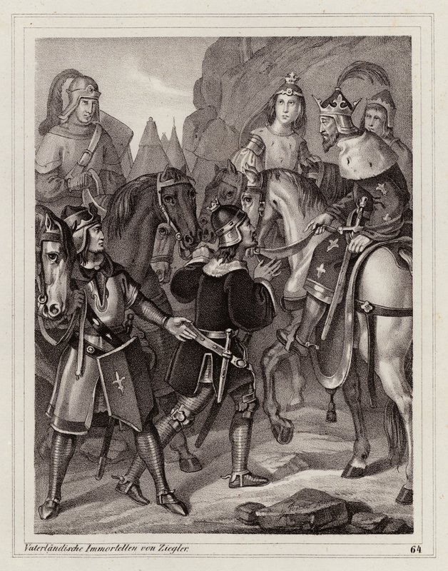 Ludvík Pobožný, franský král a císař Svaté říše římské (rytina) od Peter Johann Nepomuk Geiger