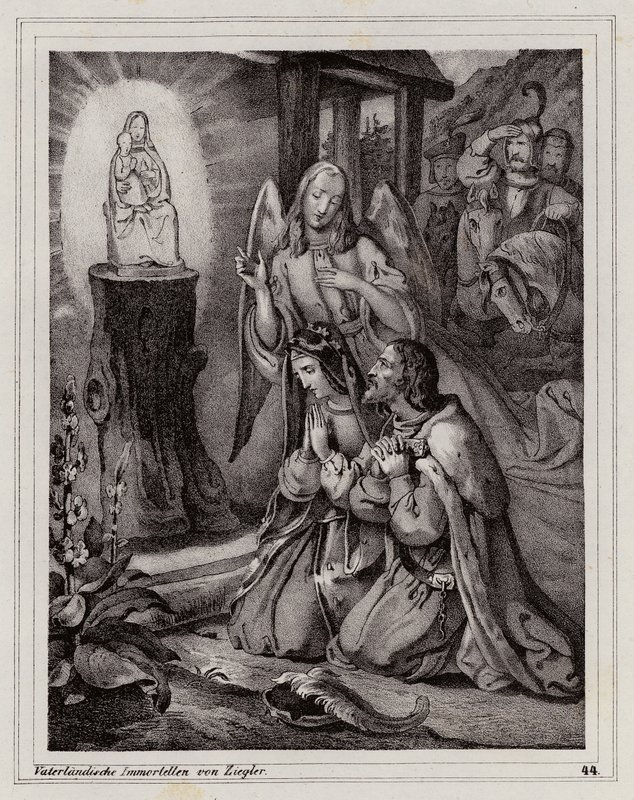 Pouť Vladislava Jindřicha Moravského a jeho manželky do svatyně Mariazell od Peter Johann Nepomuk Geiger