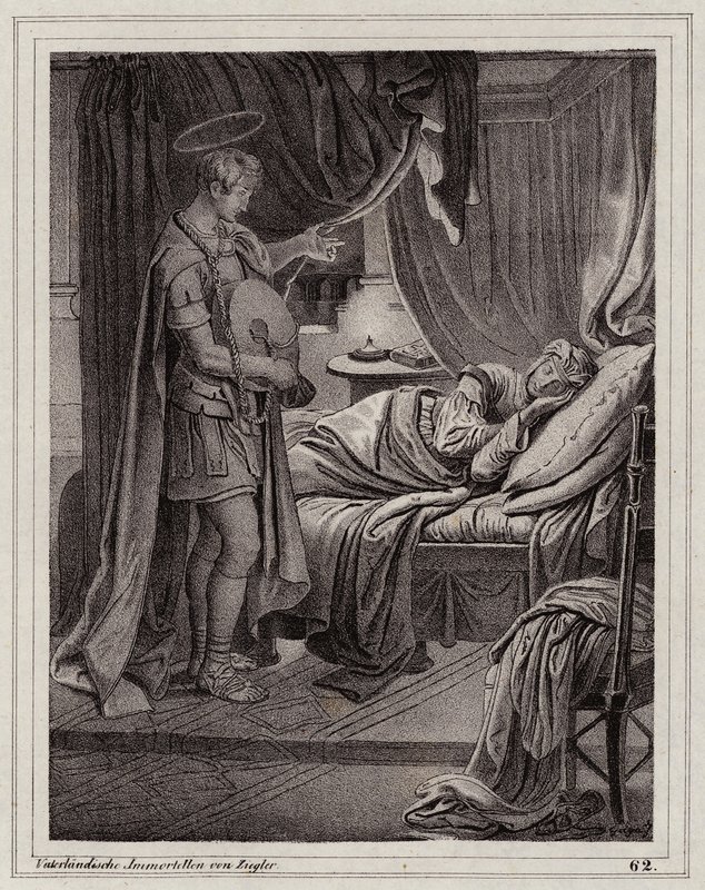 Valeriina vize svatého Floriána (rytina) od Peter Johann Nepomuk Geiger
