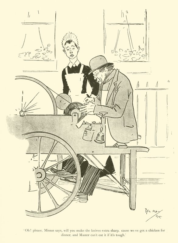 Kreslený film od Phila Maye z 90. let 19. století (litho) od Phil May