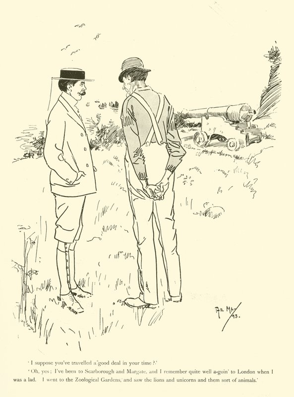 Kreslený film od Phila Maye z 90. let 19. století (litho) od Phil May