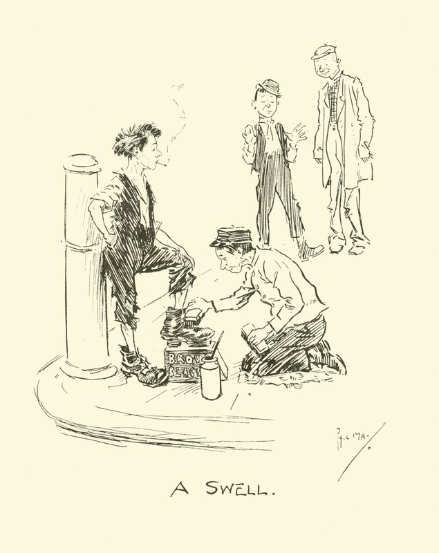 Ilustrace pro Phila Mayse Gutter-Snipese od Phil May