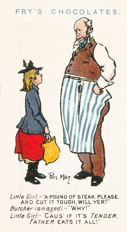 Skica Phila Maye (barevná litografie) od Phil May