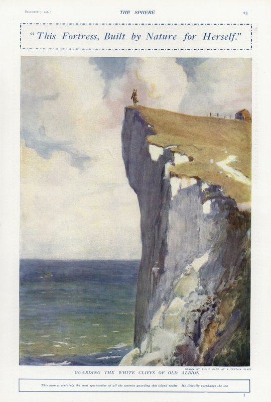 Střežení bílých útesů starého Albionu, první světová válka od Philip Dadd