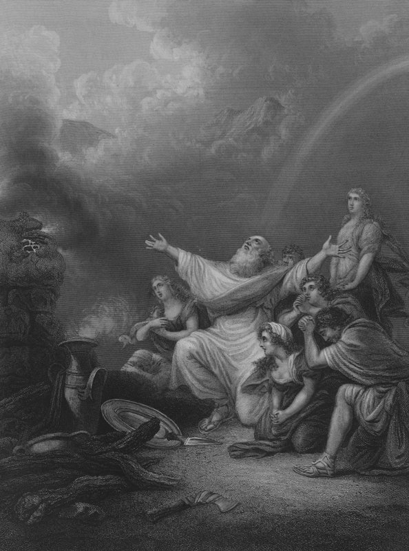Noemova oběť od Philippe Jacques de Loutherbourg