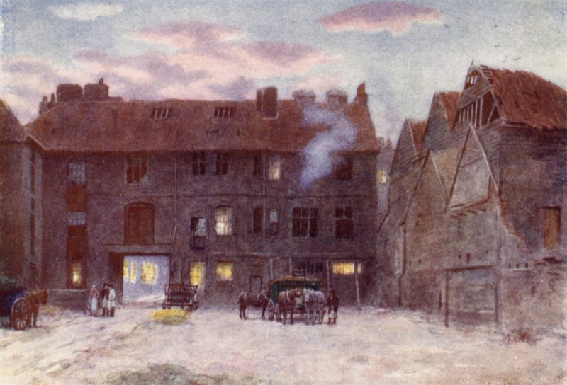 Back of White Hart Inn, Southwark, 1884 od Philip Norman