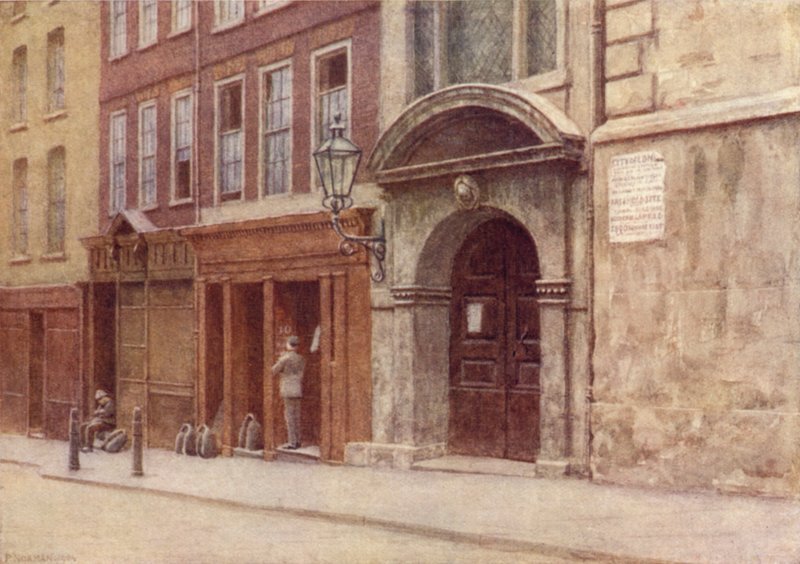 Dveře kostela St Georges, Botolph Lane, 1904 od Philip Norman