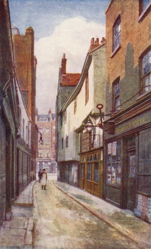 Leather Lane, při pohledu na jih směrem k Holbornu, 1897 od Philip Norman