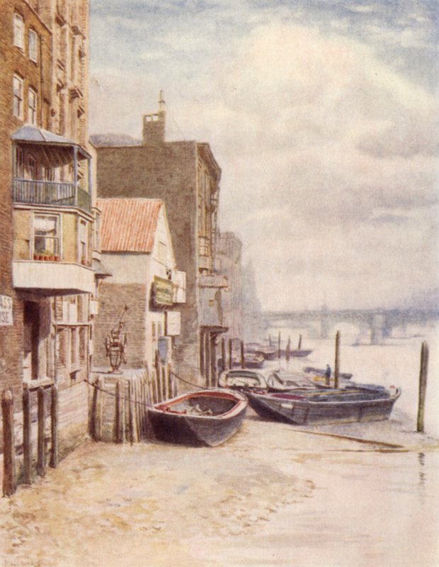 Staré budovy z mola St Pauls, 1894 od Philip Norman