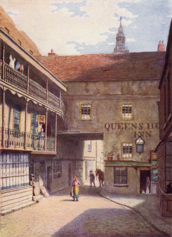 Queens Head Inn, Southwark, 1883 od Philip Norman
