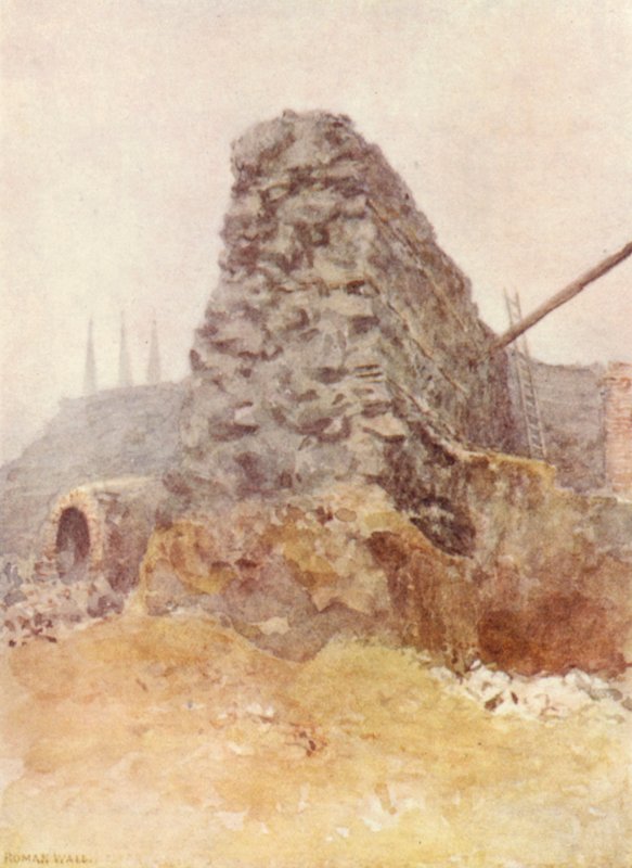 Pozůstatky římské zdi, Newgate, 1903 od Philip Norman