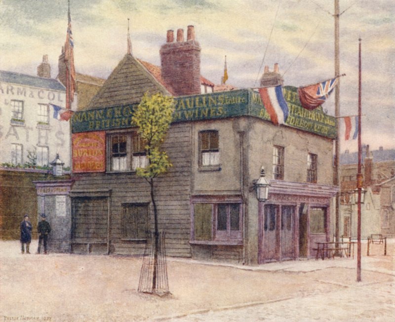 Vine Tavern, Mile End, při pohledu na východ, 1887 od Philip Norman