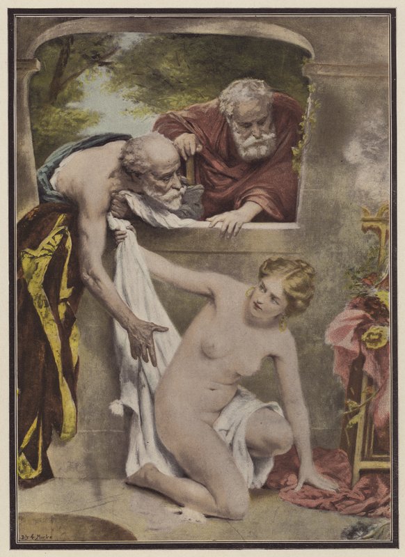 Susanna a starší (barva lito) od Philippe Felix Dupuis