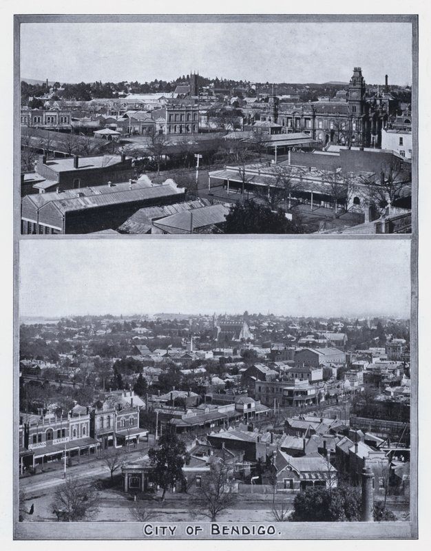 Město Bendigo (černobílá fotografie) od Photographer Australian