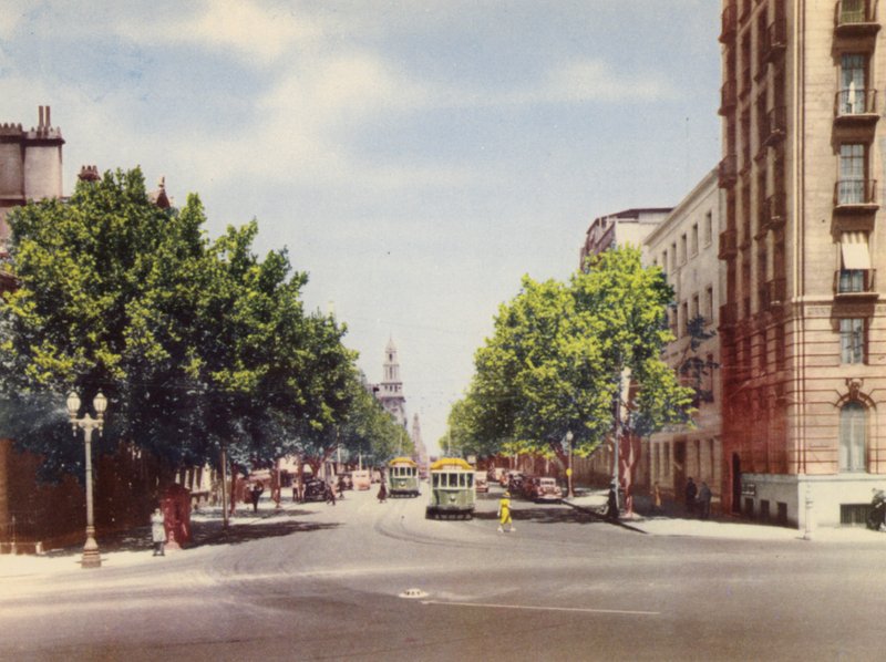 Collins Street, Melbourne (barevná fotografie) od Photographer Australian