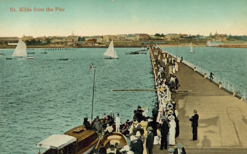 St Kilda z mola, Melbourne, Victoria, Austrálie (foto) od Photographer Australian