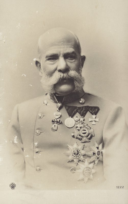 František Josef I. (čb fotografie) od Photographer Austrian