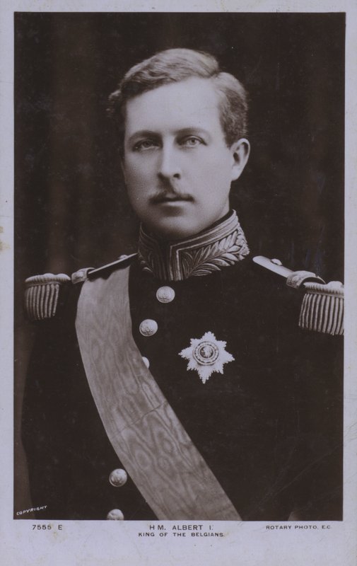Albert I., belgický král (černobílá fotografie) od Photographer Belgian